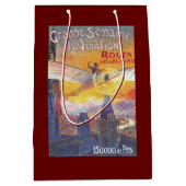 ルーアン、フランス-パイロットおよび飛行機 ミディアムペーパーバッグ (正面)