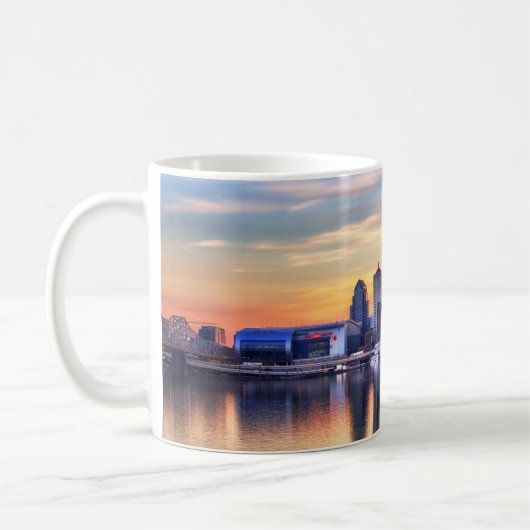 ルーイスビルの日没 コーヒーマグカップ (左)