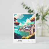 ルーイングランドアートヴィンテージトラベルイラストレーション ポストカード (スタンド正面)