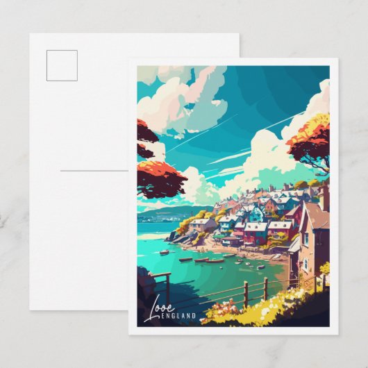 ルーイングランドヴィンテージ旅行イラストレーション ポストカード (正面/裏面)