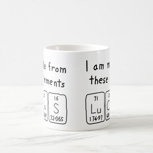 ルーカスの周期表の名前のマグ コーヒーマグカップ (中央)