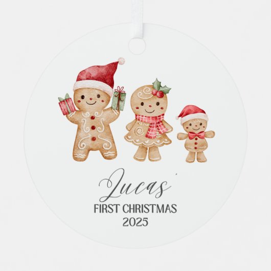ルーカスの最初のクリスマス メタルオーナメント (正面)