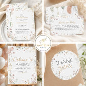 ルーカスの植物画風ワイルドフラワーベビーシャワー スタンダードカクテルナプキン