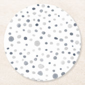 ルーカス紙吹雪ウォーターカラードット紙コースター ラウンドペーパーコースター (正面)