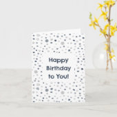 ルーカス紙吹雪水彩画ドット誕生日カード カード (黄色い花)