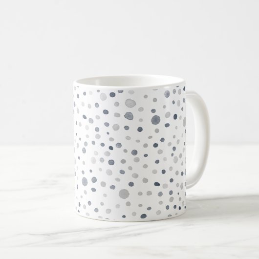 ルーカス紙吹雪水色ドットクラシックマグ コーヒーマグカップ (正面右)