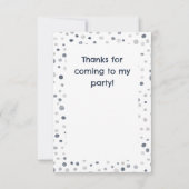 ルーカス紙吹雪水色ドットサンキューカード サンキューカード (裏面)