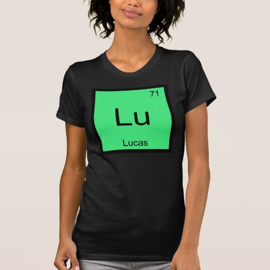 ルーカス 名前 化学元素 周期表 Tシャツ (正面)