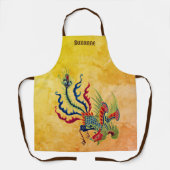 ルーカラフル中国のスターデザインパーソナライズされた エプロン (正面)