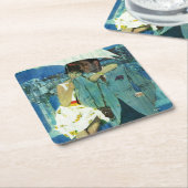 ルーカ来スに恋しく思愛する スクエアペーパーコースター (アングル)