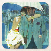 ルーカ来スに恋しく思愛する スクエアペーパーコースター (正面)