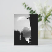 ルーガッセンディパリ白黒写真 ポストカード (スタンド正面)