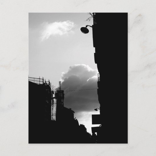 ルーガッセンディパリ白黒写真 ポストカード (正面)