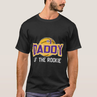 ルーキーのパパYear 1Stバースデーバスケットボールテーマ Tシャツ