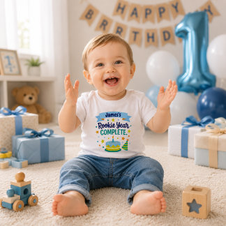 ルーキーの1年が完了 初めての誕生日 トドラーTシャツ