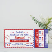 ルーキーの1歳の誕生日野球チケット 招待状 (スタンド正面)