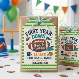 ルーキーイヤーダウン フットボール1歳の誕生日 ギフトタグ