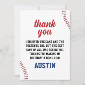 ルーキーイヤーベースボールボーイ誕生日 サンキューカード (正面)