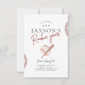 ルーキーイヤー初誕生日招待状野球 招待状 (正面)