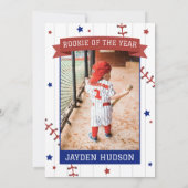 ルーキーイヤー野球初誕生日 招待状 (裏面)