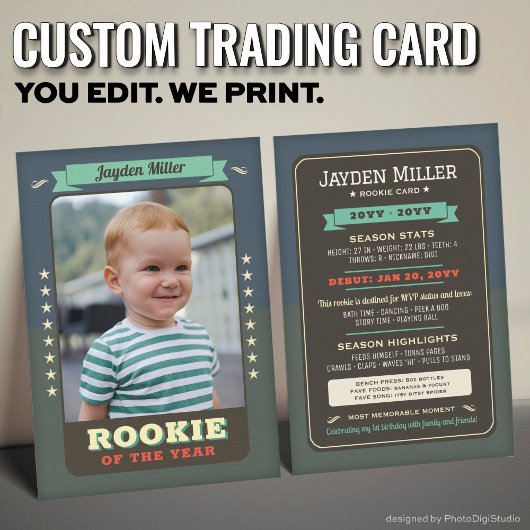 ルーキーイヤー野球第1期バースデートレーディングカード コーリングカード