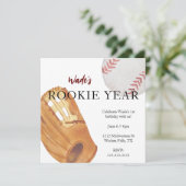 ルーキーイヤー　ファーストバースデイ　スポーツ　ベースボール　テーマ 招待状 (スタンド正面)