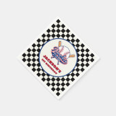 ルーキーオブザイヤーパーソナライズされた野球誕生日 スタンダードカクテルナプキン (角)