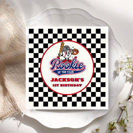 ルーキーオブザイヤーパーソナライズされた野球誕生日 スタンダードカクテルナプキン