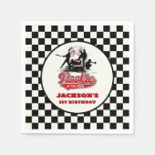 ルーキーオブザイヤーパーソナライズされた野球誕生日 スタンダードカクテルナプキン (正面)