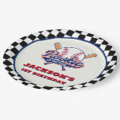 ルーキーオブザイヤーパーソナライズされた野球誕生日 ペーパープレート (アングル)