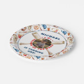 ルーキーオブザイヤー水彩野球誕生日 ペーパープレート (アングル)