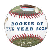 ルーキーオブザイヤー誕生日キープサケ野球 野球ボール (裏面)