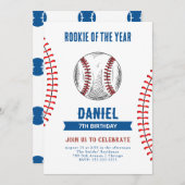 ルーキーオブザイヤー誕生日野球パーティー 招待状 (正面/裏面)