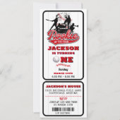 ルーキーオブザイヤー野球チケット1歳 招待状 (正面)