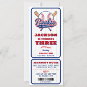 ルーキーオブザイヤー野球チケット3回目 招待状 (正面)