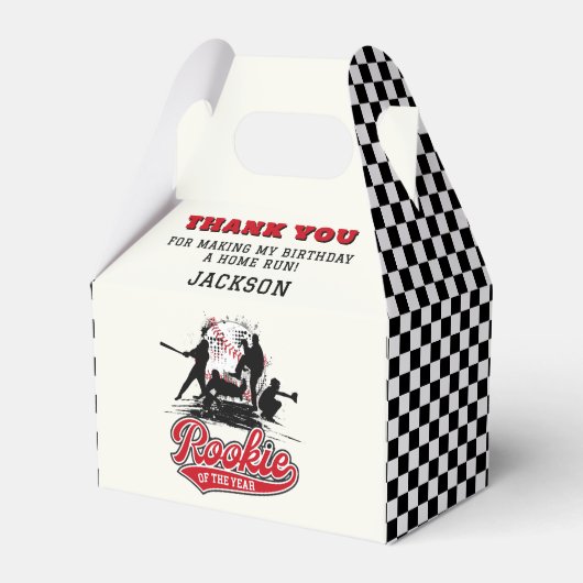 ルーキーオブザイヤー野球バースデーパーティーカスタム フェイバーボックス (正面サイド)