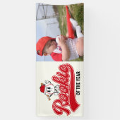 ルーキーオブザイヤー野球ビニル誕生日 横断幕 (縦)