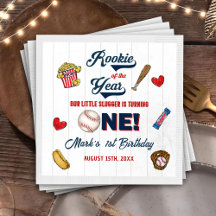 ルーキーオブザイヤー野球誕生日ナプキンス