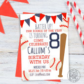 ルーキーオブザイヤー野球誕生日招待状 招待状