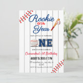 ルーキーオブザイヤー1歳の誕生日パーティの招待状 招待状 (スタンド正面)