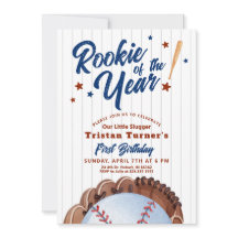 ルーキーオブザイヤー1歳の誕生日招待状