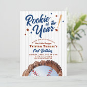 ルーキーオブザイヤー1歳の誕生日招待状 招待状 (スタンド正面)