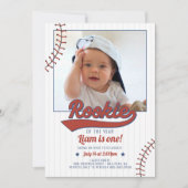 ルーキーオブザイヤー 誕生日1歳 招待状 (正面)