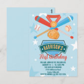 ルーキーオブザイヤー 野球 1歳の誕生日 ポストカード (正面/裏面)