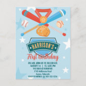 ルーキーオブザイヤー 野球 1歳の誕生日 ポストカード (正面)