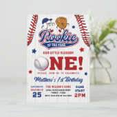 ルーキーオブザイヤー 野球 1歳 誕生日 招待状 (スタンド正面)