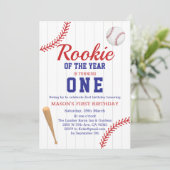ルーキーオブザイヤー 野球 1歳 誕生日 招待状 (スタンド正面)