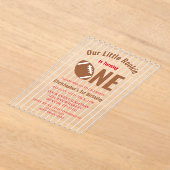 ルーキーサッカー第1誕生日 アクリル招待状 (レイダウン)