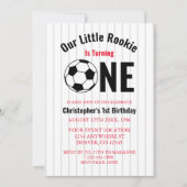 ルーキーサッカー1回目の誕生日 招待状 (正面)