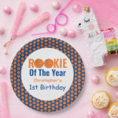 ルーキーバスケットボール1回目の誕生日 ペーパープレート (パーティー)